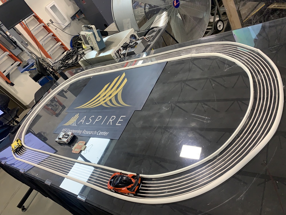 Wireless charging test track prototype